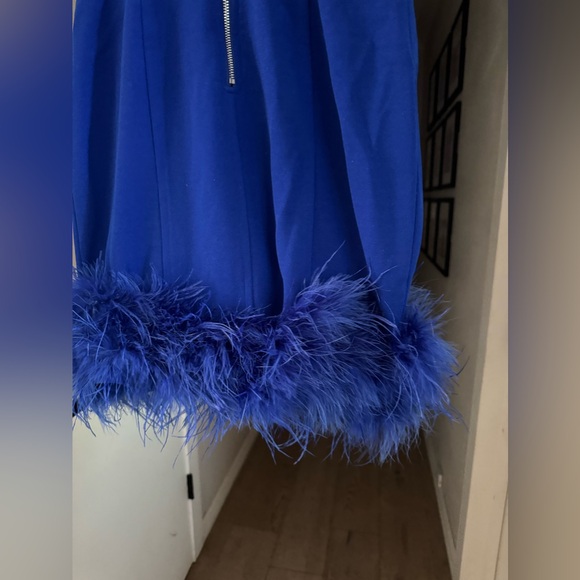 NWT | Revolve x Line & Dot | Louisa Feather-Trim Minidress | Sz XS - Picture 6 of 7